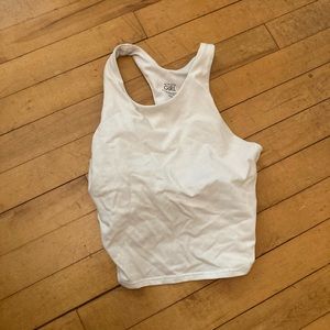White athleta girl high neck tank top